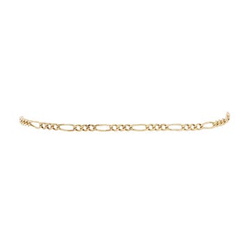Gouden figaro armband 20 cm 14 karaat, Verzenden, Zo goed als nieuw, Goud