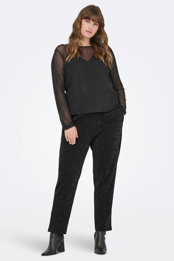 ONLY broek Poptrash Alya glitter Maat:, Kleding | Dames, Broeken en Pantalons, Verzenden, Nieuw, Overige kleuren