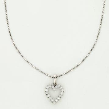 UnoAErre - Halsketting - 18 karaat Witgoud Diamant, Nieuw