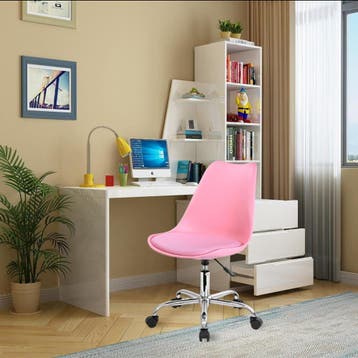 Stoel Bureau Roze | Verstelbaar | Nieuw | Beperkte Voorraad, Wit, Nieuw, Ophalen of Verzenden, Bureaustoel