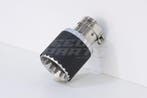 Silver Gearwheel Matte Carbon Exhaust Tip 89mm, Auto-onderdelen, Uitlaatsystemen, Ophalen of Verzenden, Nieuw