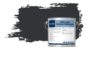 Wixx Aqua Traplak Zijdeglans RAL 7021 | Zwartgrijs 1L, Verzenden, Zwart, Nieuw, Lak