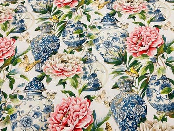 Geen minimumprijs!! Eleganza Fiorita: Prachtige katoenstof