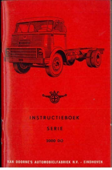 1961 DAF SERIE 2000 DO instructieboek Nederlands, Verzenden