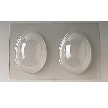Chocolade Holvorm Pasen Half-Ei Glad (2x) 11x8x4cm., Verzenden, Nieuw