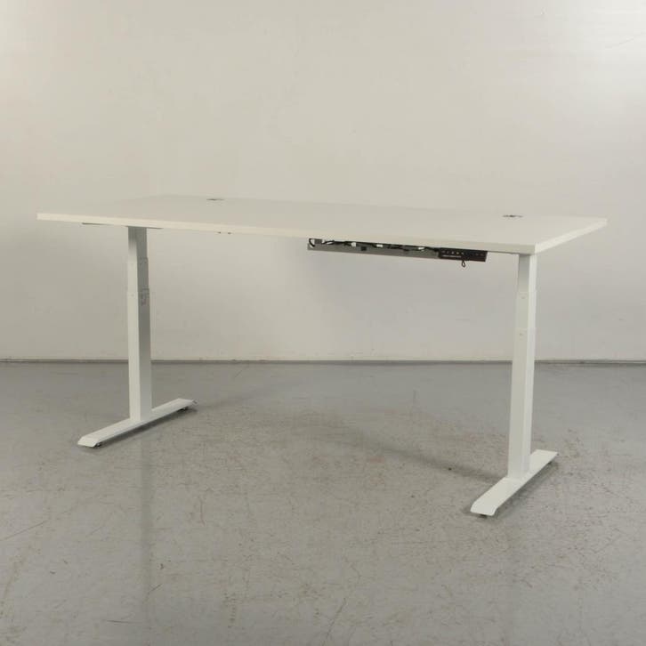 Elektrisch zit-sta bureau Decasmart -	Wit blad - 180 x 80 cm, Huis en Inrichting, Bureaus, Ophalen of Verzenden