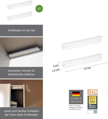 Rauch Möbel dempers voor schuifdeuren, set van 2, soft-cl.., Verzenden, Nieuw