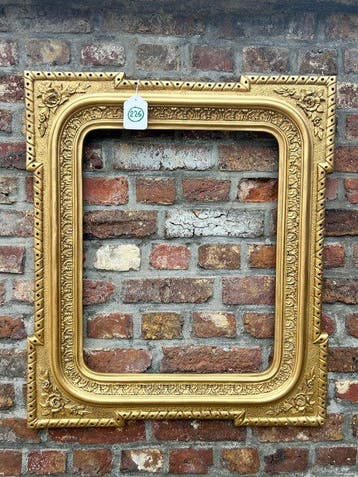 Lijst - 226. Antieke goud vergulde schilderijlijst. Voor