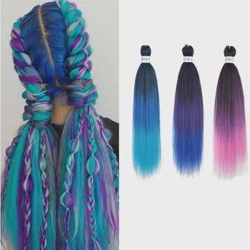 26 Inch Ombre Kleuren Vlechtsel Haar Synthetisch Pre-stretch, Verzenden, Nieuw