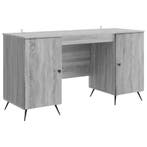 vidaXL Bureau met plank Grijs sonoma 142,5 x 50 x 75 cm, Verzenden, Nieuw