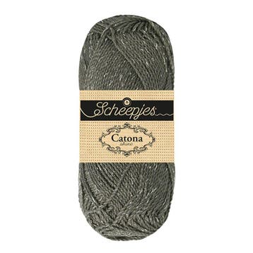 Scheepjes Catona Shine - 242 Metal Grey - Silver - Katoeng, Ophalen of Verzenden, Nieuw