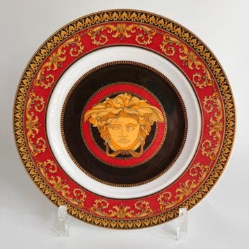 Rosenthal - Versace - Bord - Brotteller 18 cm Medusa Rot -