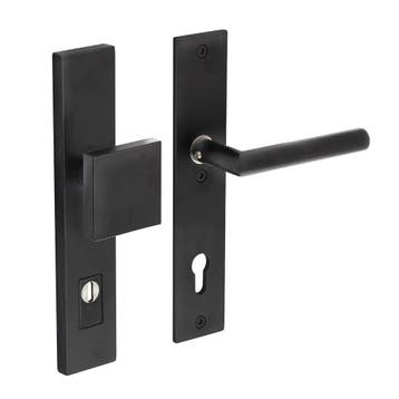 Veiligheidsbeslag SKG3 mat zwart cilindergat 92mm met KTB..., Ophalen of Verzenden, Nieuw, Rvs, Klink of Kruk