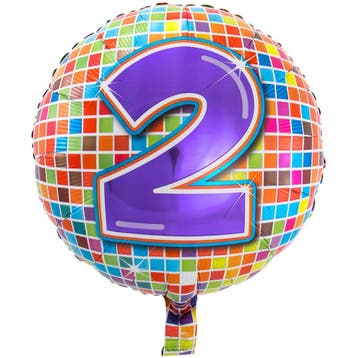 2 jaar Birthday Blocks folieballon - 43 cm, Ophalen of Verzenden, Nieuw