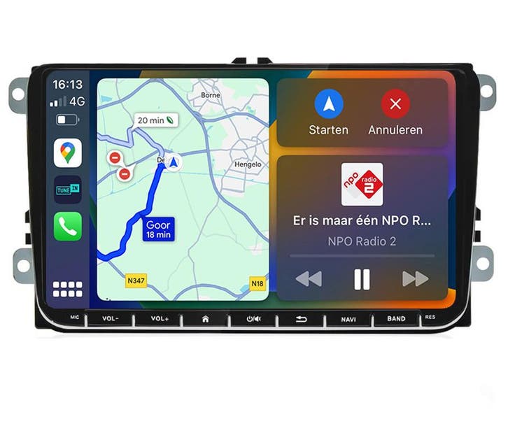 Android navigatie radio VW Volkswagen Golf Polo Passat T..., Auto diversen, Autoradio's, Nieuw, Ophalen of Verzenden