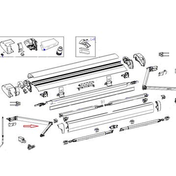 Thule 6300 Knikarm Links 3.00-5.00, Ophalen of Verzenden, Nieuw, Thule