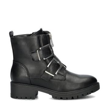Dolcis bikerboots voor dames in het Zwart, Dolcis, Verzenden, Zwart, Lage of Enkellaarzen
