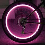 LED fietswiel verlichting - 20 LED - Roze, Fietsen en Brommers, Ophalen of Verzenden, Nieuw
