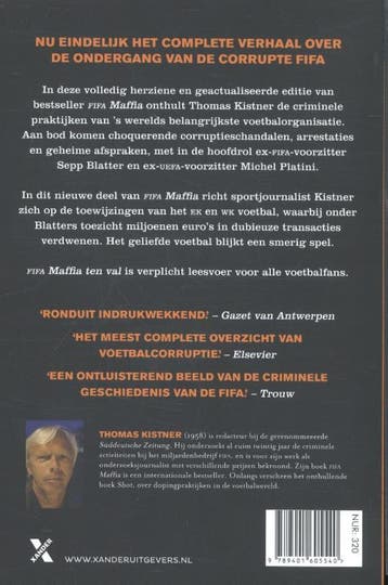 Fifa maffia ten val 9789401605540 Thomas Kistner, Verzenden, Zo goed als nieuw, Thomas Kistner