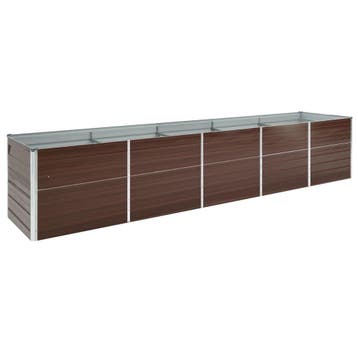 vidaXL Plantenbak verhoogd 400x80x77 cm gegalvaniseerd staal, Verzenden, Nieuw, Metaal, 60 tot 100 cm