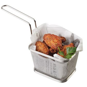 GGM Gastro | (6 stuks) Frietmandje SNACKHOLDER - RVS - |, Verzenden, Nieuw in verpakking, RVS Meubilair