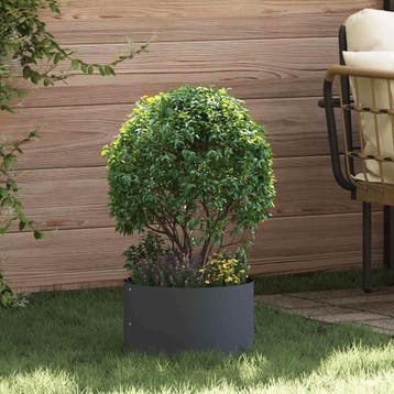 vidaXL Plantenring Antraciet 30 x 30 x 20 cm Koudgewalst, Minder dan 30 cm, Verzenden, Minder dan 60 cm, Nieuw