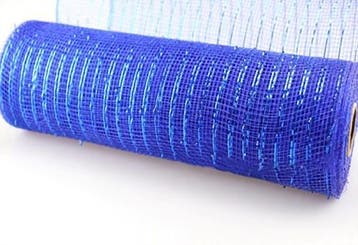 Decomesh metallic koningsblauw 26 cm rol 9 meter voor, Ophalen of Verzenden, Nieuw