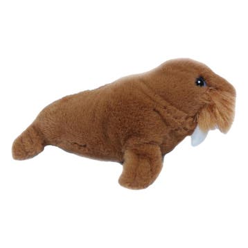 Walrus knuffel - zachte pluche - bruin - 26 cm, Verzenden, Nieuw