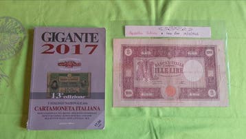 Italië. - 1.000 Lire 19/12/1946 Grande M (B.I.) - incluso