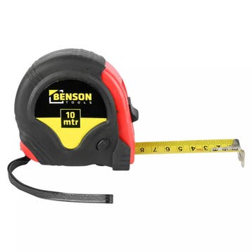 Benson Rolmaat - Meetlint Rubber - 10 meter - 25 mm - Lic..., Ophalen of Verzenden, Nieuw