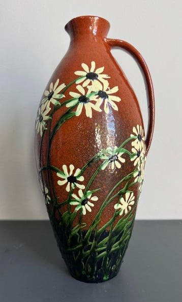 Max Laeuger - Vaas - Klei - Motiv Margeriten, 40 cm