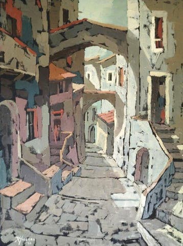 Antonio Di Viccaro (1935) - Sperlonga, Antiek en Kunst, Kunst | Schilderijen | Klassiek