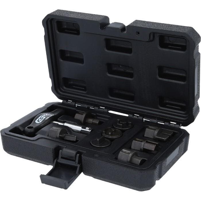 KS Tools Kunststof Olie Aftappluggen Profieldoppen 9-delig, Auto diversen, Autogereedschap, Nieuw, Verzenden
