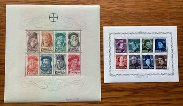 Portugal 1947/1949 - Navegantes en Avis kleine blaadjes blok, Gestempeld