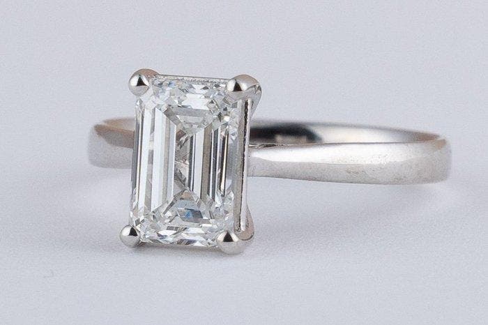 Zonder minimumprijs - Ring - 14 karaat Witgoud - 2.05ct. tw., Sieraden, Tassen en Uiterlijk, Ringen