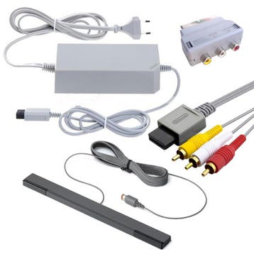 Nintendo Wii Kabelset (AV Kabel, Adapter, Sensorbar en Scart, Verzenden, Zo goed als nieuw