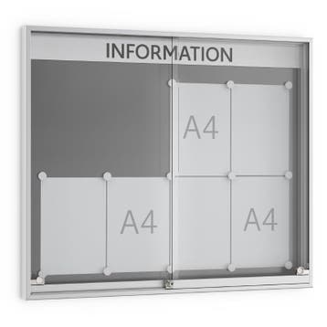 Informatiekast Binnen Schuifdeur 8x A4 Premium, Nieuw in verpakking