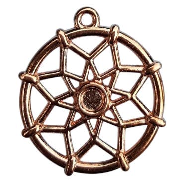 DQ metalen bedels dromenvanger dreamcatcher ca. 30x28mm (..., Ophalen of Verzenden, Nieuw, Bedel