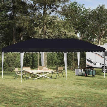 vidaXL Pop-up partytent 575 x 290 x 245 cm Antraciet, Verzenden, Nieuw, Partytent