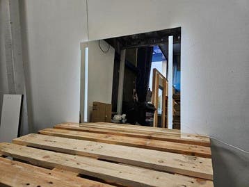 Spiegel Gliss Design Decora met Verticale LED Verlichting, Ophalen of Verzenden, Nieuw, Glas, Bad