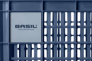 Basil Fietskrat L - Groot - 40 Liter - Blauw, Ophalen of Verzenden, Zo goed als nieuw, Basil