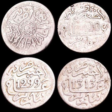 Marokko. Abdelaziz (1894-1908). 4x ½ Dirham (Zonder