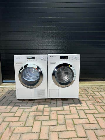 TOPDEAL! MIELE 8KG WASMACHINE MIELE 8KG WARMTEPOMPDROGER!, Energieklasse A of zuiniger, 1200 tot 1600 toeren, Minder dan 85 cm