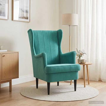 vidaXL Fauteuil Turquoise Fluweel, Verzenden, Nieuw