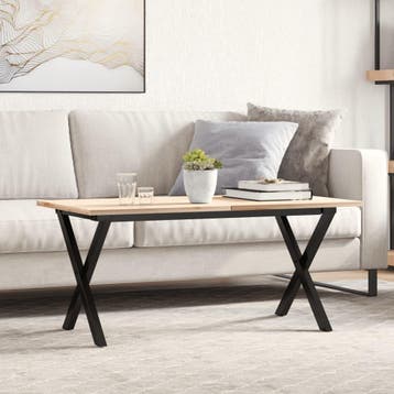 vidaXL Salontafelpoten X-frame 70x30x43 cm staal, Verzenden, Nieuw