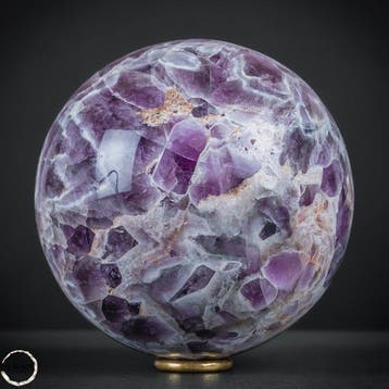 Natuurlijke Chevron-amethist bol – Krachtige violette, Verzamelen