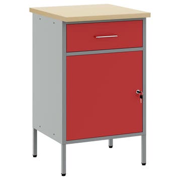 vidaXL Werkbank Rood en Grijs 50 x 55 x 85 cm Engineered, Doe-het-zelf en Verbouw, Werkbanken, Verzenden, Nieuw
