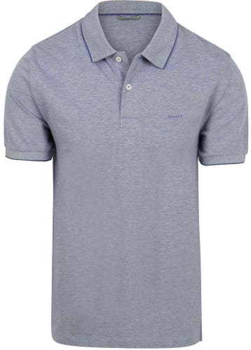 Gant 2Tone Piqué Poloshirt Blauw maat XXL Heren, GANT, Nieuw, Overige maten, Verzenden