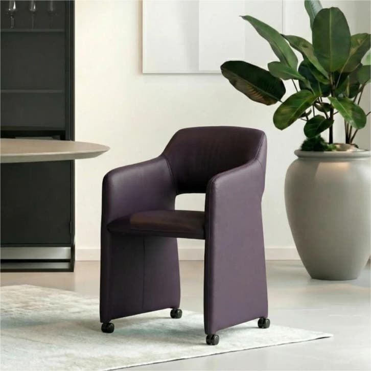 Set van 8 Leren eetkamerstoelen Icon - Toledo Merlin, Huis en Inrichting, Stoelen, Nieuw, Leer, Ophalen of Verzenden