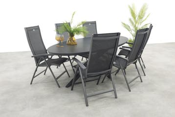 Hartman Salvatore/Ventaro verstelbare ovale tuinset 240x115, Verzenden, Nieuw, Overige materialen, Tuinset